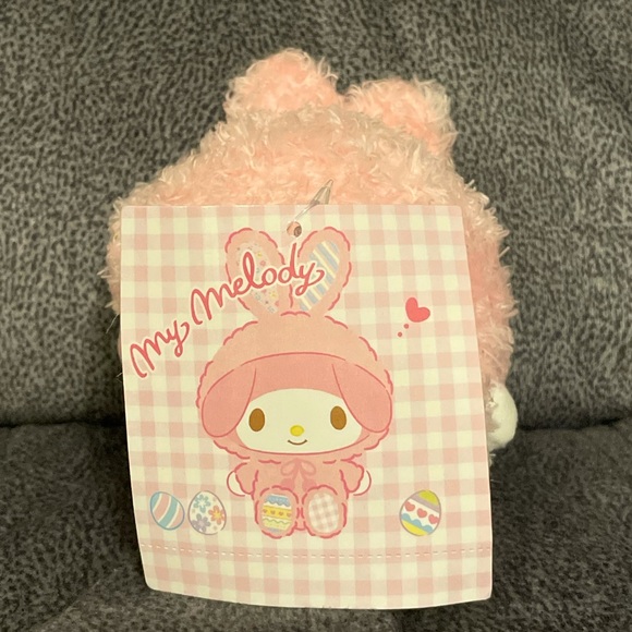 Fuzzy My Melody x Rabbit Cosplay Plush Keychain (5.5”) - Picture 6 of 8
